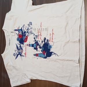 Flutter Bye America w Lighthouses Tee Shirt XL NWT